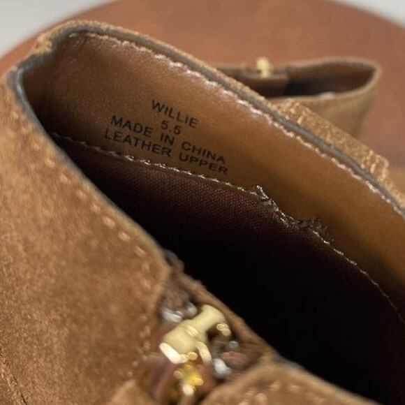 New Villa Rouge Willie Ankle Booties in Russet Suede Women's Size 5.5 - Picture 8 of 10